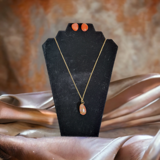 Genuine Crystal Stone Necklace Set